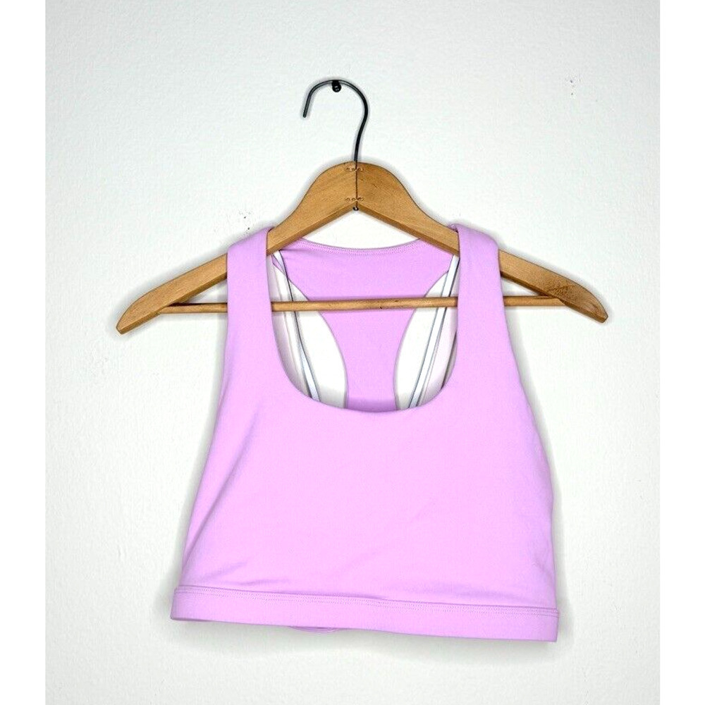 Fabletics Boost High Impact Strappy Sports Bra in Dusty Rose Size XSmall